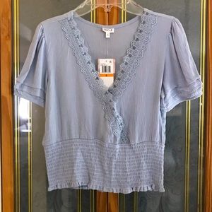 3/$25 Self❤️e, Ruffle Faux Wrap Top, Size S